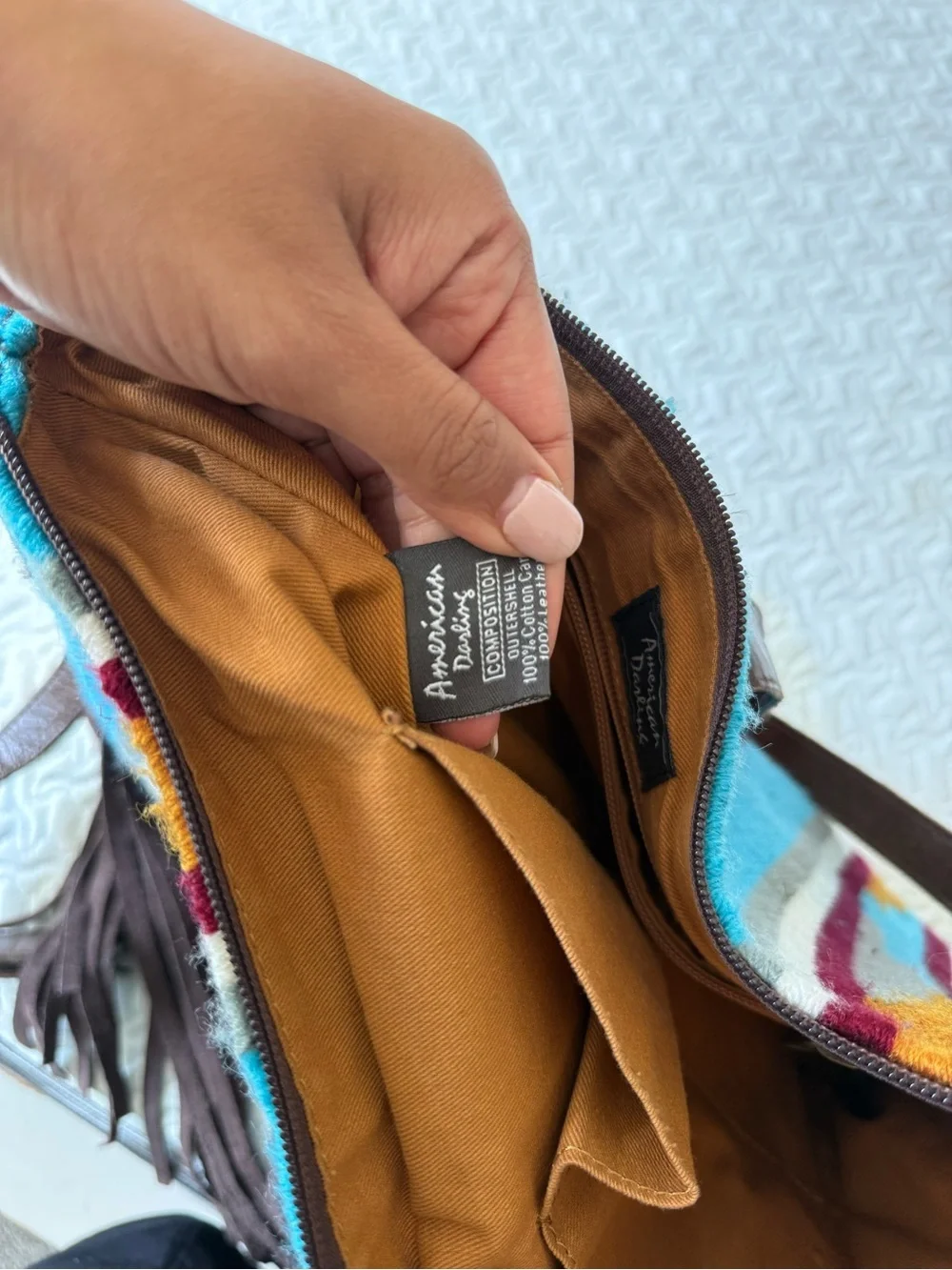 American Darling | Tribal Western Boho Fringe Crossbody Tote Bag